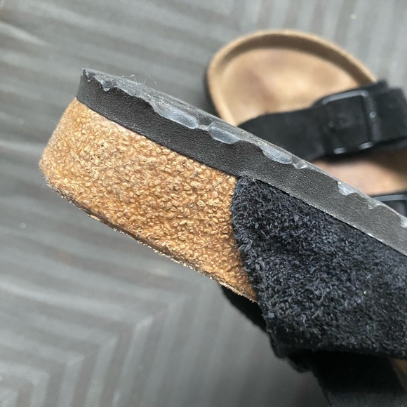 Birkenstock Black Suede Sandals with soft foot bed - Picture 5 of 5